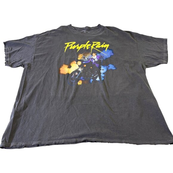 Prince Purple Rain Charcoal Tee with Vibrant Graphic Size XXL - Picture 2 of 10